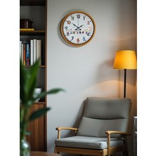 Çetiner Group 36 cm Turuncu Çocuk Odası Duvar Saati