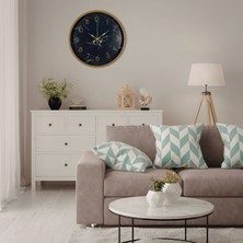 Çetiner Group Kahverengi Mermer Desenli 36 cm Duvar Saati
