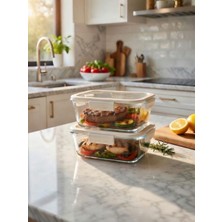 Neoflam Fika Glace Vakumlu 2 Parça Saklama Kabı 1200 Ml. Bej