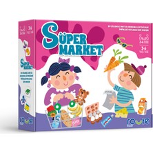 Route Games Süper Market Çocuk Kutu Oyunu 3-6 Yaş | Alışveriş Temalı Hafıza ve Eşleştirme Oyunu | Eğitici Aile Oyunu | 32 Kartlı Market Oyunu
