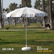 Branda Marketim Krem-Beyaz Plaj Şemsiyesi 200 cm Ø