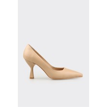 Elle Naturel Deri Kadın Stiletto