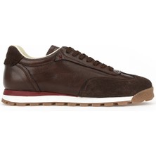 Ziya, Erkek Hakiki Deri Sneaker 1611026Z1020 Kahve