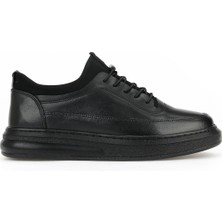 Ziya, Erkek Hakiki Deri Sneaker 163423Z88 Siyah
