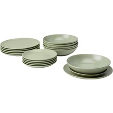 Ikea Fargklar Yemek Takımı Mat Yeşil 18 Parça