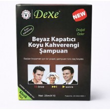 Dexe Koyu Kahverengi Saç Boya Şampuan (Açık Kahverengi Pigmentli Saç Şampuanı) 10 Adet