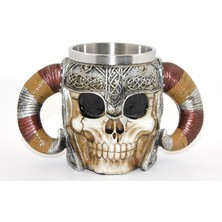 Tekinhediyelik Paslanmaz Çelik Kurukafa Kupa Bardak ALK2588