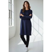 Ece Giyim Kadın Kolu Manşetli Cepli Bisiklet Yaka Tunik