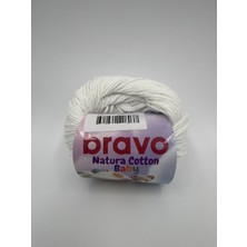 Bravo Natura Baby %100 Koton Iplik 50 Gram 130 Metre (Renk  KODU:306) Beyaz