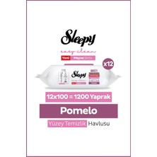 Sleepy Meyve Serisi Yüzey Temizlik Havlusu Mendili Pomelo 12X100 (1200 Yaprak)
