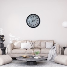 Çetiner Group Siyah 36 cm Atlas Tasarım Duvar Saati