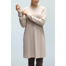 Ece Giyim Kadın Kolu Manşetli Cepli Bisiklet Yaka Tunik