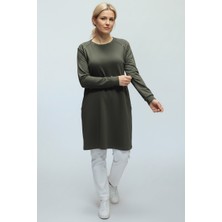 Ece Giyim Kadın Kolu Manşetli Cepli Bisiklet Yaka Tunik