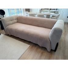 Çeyiz Merkezi Kare Desen Süngerli Wellsoft Koltuk Örtüsü 170X215 cm
