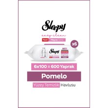 Sleepy Meyve Serisi Yüzey Temizlik Havlusu Mendili Pomelo 6X100 (600 Yaprak)