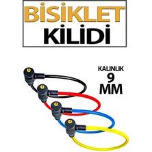 Trend Hause 9 mm Bisiklet Kilidi Çift Anahtarlı – Dayanıklı Çelik Halat, Güvenli ve Uzun Ömürlü Koruma
