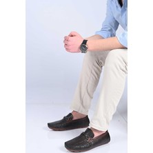 Bestello Bağcıksız Tokalı Poliüretan Taban Hakiki Deri Loafer 028-1070 Erkek Ayakkabı