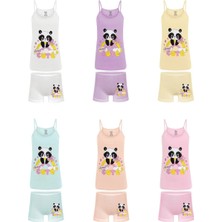 GMG Collection Baby 6 Lı Paket Kiz Çocuk Boxer Atlet Takım 4-9 Yaş