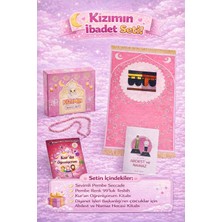 İhvan Online Kızımın Ibadet Seti Kabe Desenli Kız Çocuk Seccade, Elifba ve Namaza Ilk Adım Seti