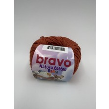 Bravo Natura Baby  %100 Koton  Iplik  50 Gram 130 Metre (Renk Kodu: 506 ) Tarçın