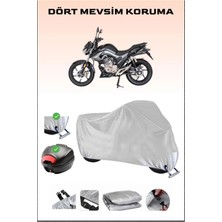 Breen Gri Arka Çanta ve Kilit Uyumlu, Mondial 125 Drift L Cbs Motosiklet Brandası