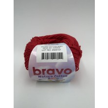 Bravo Natura Baby %100 Koton Iplik 50 Gram 130 Metre (Renk KODU:401) Kırmızı