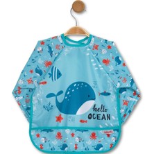 Bebe-chi Bebechi Bambino Kids Uzun Kollu Mama ve Aktivite Önlüğü Balina (6-24 Ay)