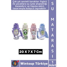 Wintoup #sumatarası Ofis Okul Spor Çocuk Su Içme Alışkanlığı Kazanma Sevimli 3D Figürlü Askılı Su Matarası
