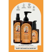 Réanima Sporty Recharge Sık Yıkama Şampuanı Isı Koruyuculu Krem Şekillendirici Krem Üçlü Bakım Seti