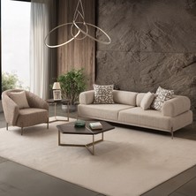 Edsy Home Mokka 3+1 Koltuk Takımı Krem Renk
