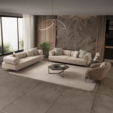Edsy Home Mokka 3+3+1 Koltuk Takımı Krem Renk