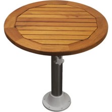 Sealux Masif Teak Ahşap Yuvarlak Masa Tablası - Çap 60 cm (32 mm Kalınlık)