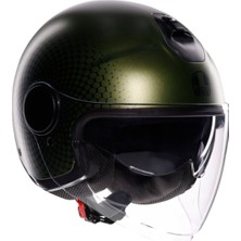 Agv Eteres Andora Güneş Vizörlü Açık Kask (Mat Yeşil)