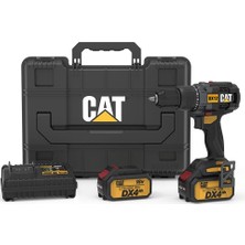 Cat DX12.2 18 VOLT/4.0AH Li-Ion Çift Akülü Kömürsüz Profesyonel Şarjlı Darbeli Matkap