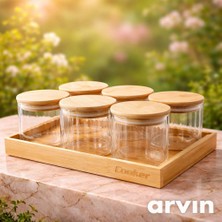 CO Kahvaltılı Set 6`lı Cam Borosilikat Yuvarlak Tırtırlı