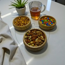 Doğal Bambu 6 Adet Çerezlik Kase Takımı - Kahvaltılık ve Atıştırmalık Sunum Seti | Kitchera Home