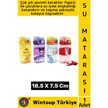 Wintoup #sumatarası Ofis Okul Spor Çocuk Su Içme Şık Sevimli Figür Çift Bölmeli Pipetli Askılı Su Matarası