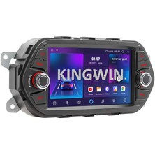 Kingwin 7 Inç Egea Uyumlu Android Carplay 4 GB Ram 64 GB Hafıza Multimedya Arka Kamera Hediye