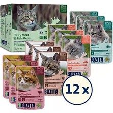 Bozita Jöle Içinde Balık ve Etli Kedi Konservesi Multibox 12X85 gr