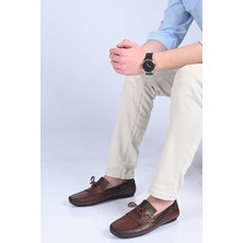 Bestello Bağcıksız Fiyonklu Poliüretan Taban Hakiki Deri Loafer 028-2060-26Y Erkek Ayakkabı