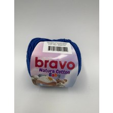 Bravo Natura Baby %100 Koton Iplik 50GRAM 130 Metre (Renk :601 ) Saks Mavi