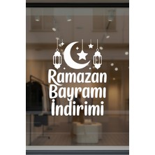 New Jargon Ramazan Bayramı Indirimi Yazılı Cam Vitrin Sticker - Mağaza Vitrin Yazısı Bayram Dekoru
