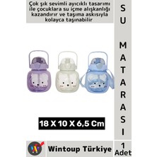 Wintoup #sumatarası Ofis Okul Spor Çocuk Su Içme Alışkanlığı Şık Sevimli Ayıcık Tasarımlı Askılı Su Matarası
