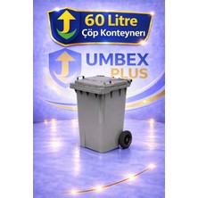 Umbex Plus-Plastik Çöp Konteyneri 60 Litre Plastik Konteyner - A Isıya Karşı Dayanıklı Malzeme
