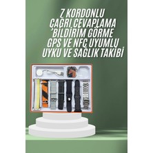 7 Kordonlu Akıllı Saat Plastik Kordon Hasır Kordon Çelik Kordon Tdms-07