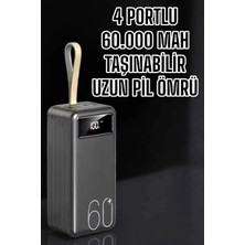 Powerbank 60.000 Mah Hızlı Şarj 4 Çıkışlı Uzun Şarj Süreli Dijital Göstergeli Tdms-07