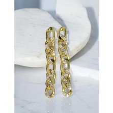 CHERIECHIC Jewels Uzun Zincir Model Baget Taşlı Küpe (G)