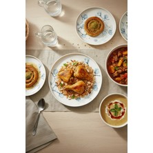 İpek Porselen 6 Kişilik Toledo 24 Parça Krem  Porselen Yemek Takımı Anemon– Şık Sofra Seti