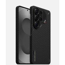 Aulumu Samsung Galaxy S26 Ultra Uyumlu Ultra-Slim Aramid Fiber Magsafe Destekli Siyah Kılıf (A17)