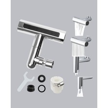 4 Fonksiyonlu Musluk Başlığı 360 Derece Dönebilen ve Su Tasarruflu Tdms-07